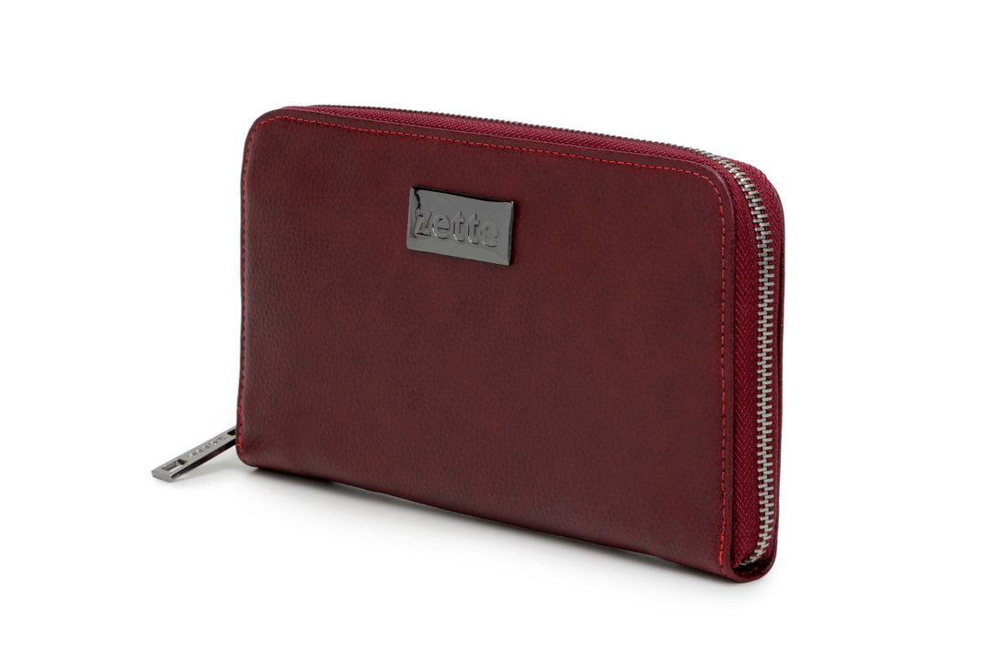 'Eve' women's vegan leather wallet Zette - burgundy