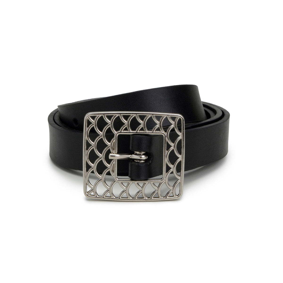 'Aislin' women's vegan leather belt Zette - cognac