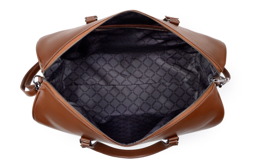 'Brunswick' unisex travel bag by Zette - cognac