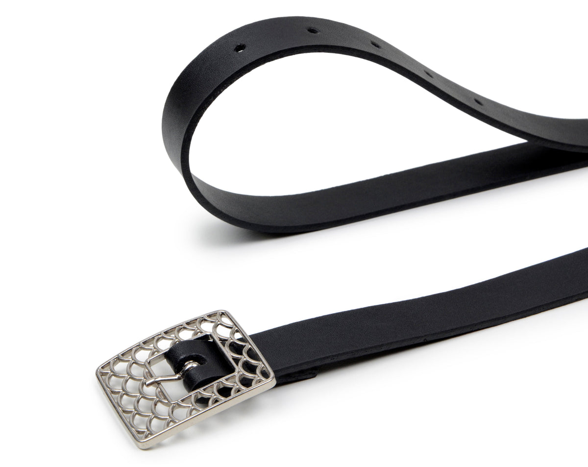 'Aislin' women's vegan leather belt Zette - cognac