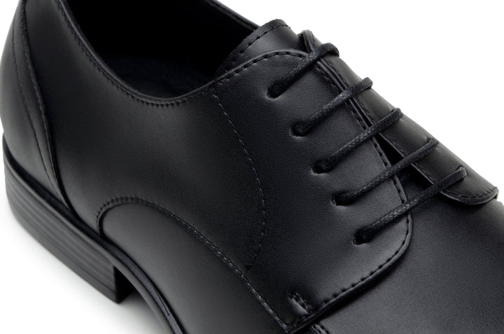 'Adrian' men's classic oxford in vegan leather by Zette Shoes - black
