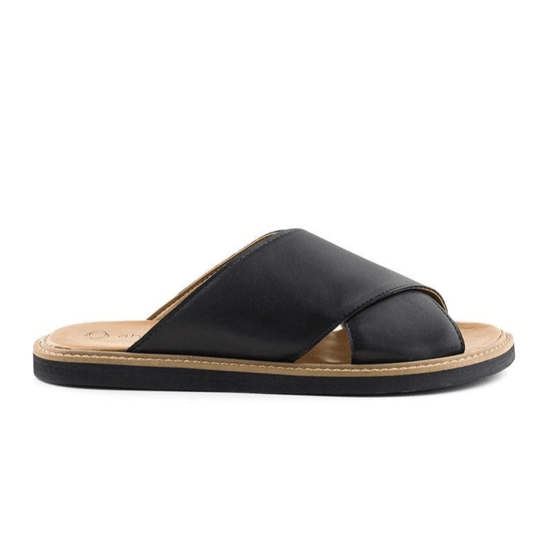 'Mia' women's vegan sandals by Ahimsa - black