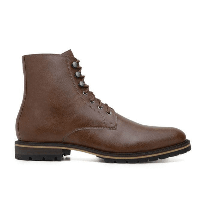 'Robert' vegan men's lace-up boots by Ahimsa - cognac