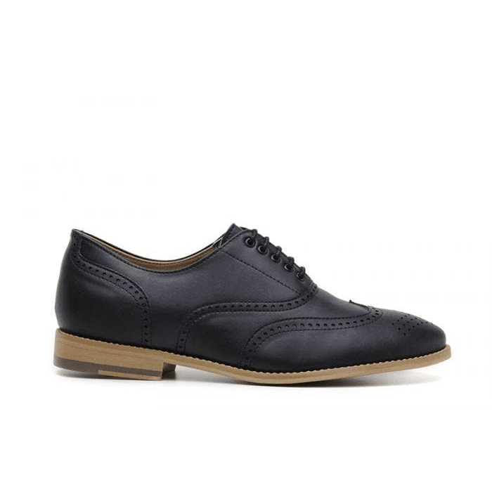 'Elena' Women's Vegan Oxfords by Ahimsa - Black