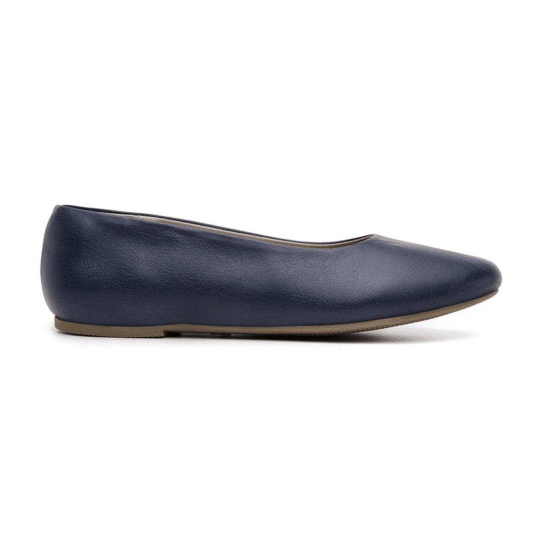 'Nelita' vegan women's flat by Ahimsa - navy