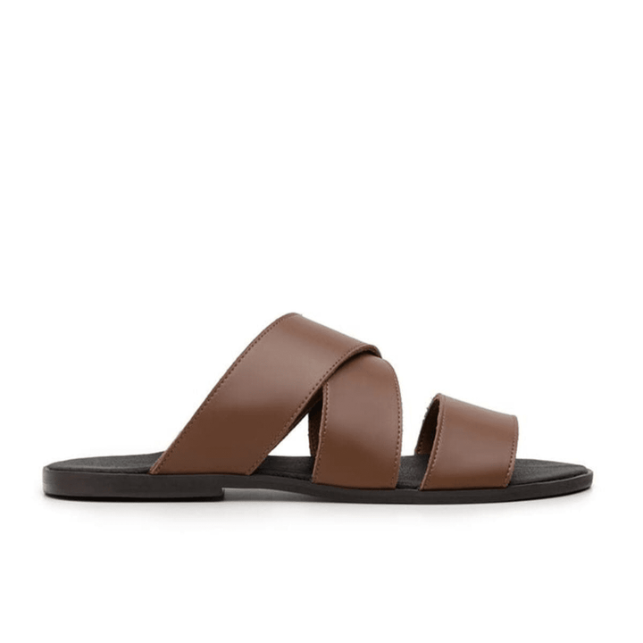 'Rimini' vegan leather men's sandal by Vincente Verde - cognac