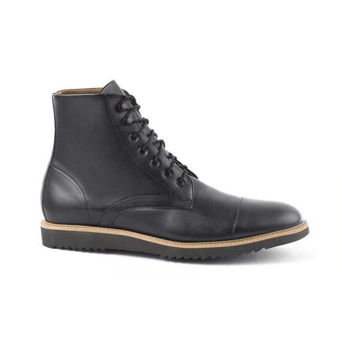 'Eddie' vegan men's lace-up boots by Ahimsa - black