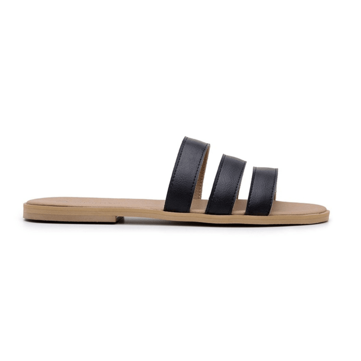 'Noemi' women's vegan sandals by Ahimsa - black