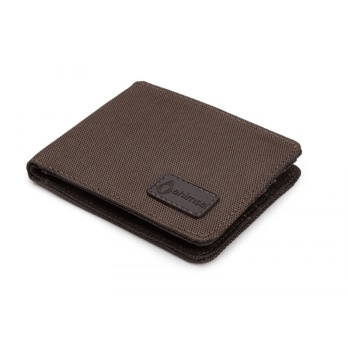 Nylon unisex wallet by Ahimsa - black, navy and espresso