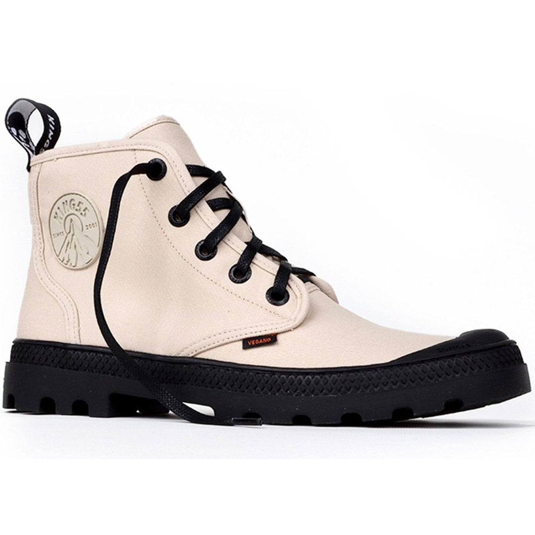 'Hammer' vegan canvas high-top sneaker by King55 - ivory