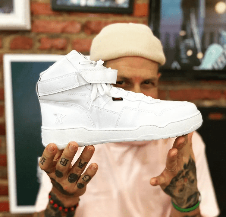 'New Paramount' vegan high-top sneaker by King55 - white