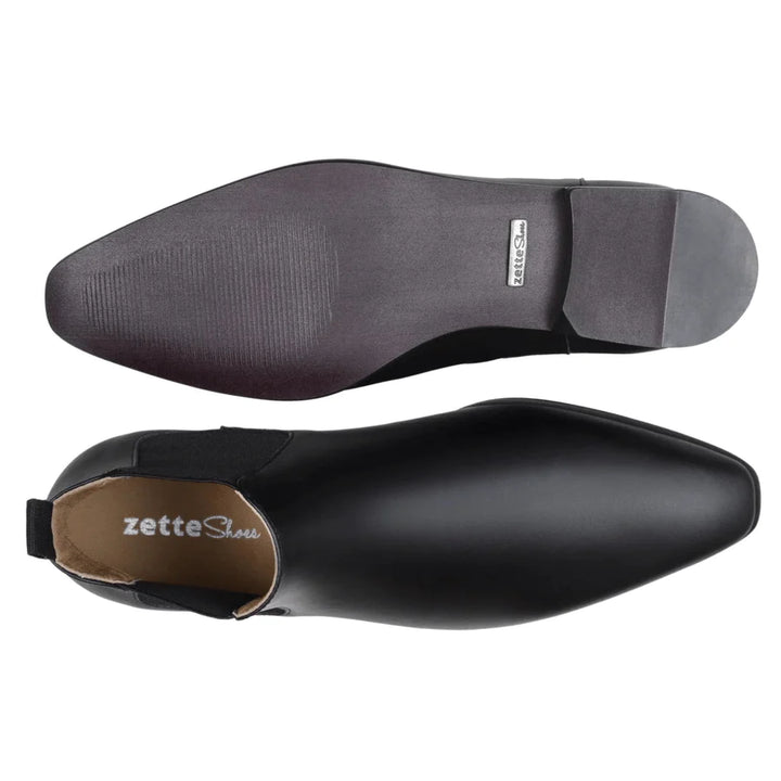'Sterling' wide-fit (EEE) men's vegan Chelsea by Zette Shoes - black
