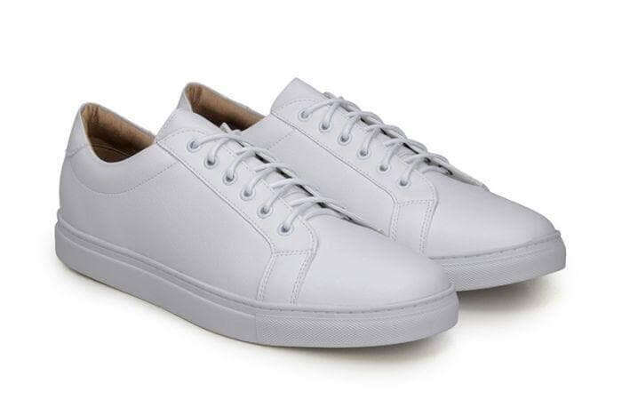 Gray leather clearance tennis shoes