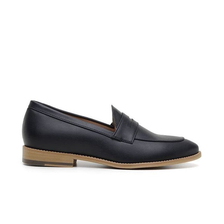 'Irene' EEE Women's Vegan Loafers By Ahimsa - black