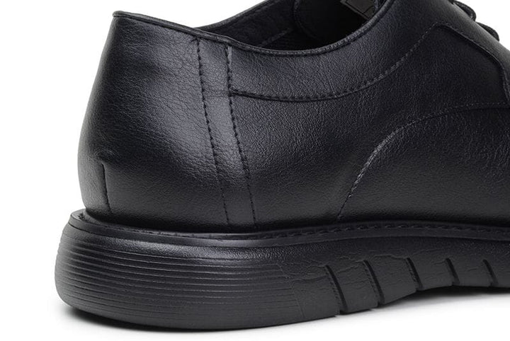 'Jack' men's wide-fit EEE vegan-leather shoe by Ahimsa - black