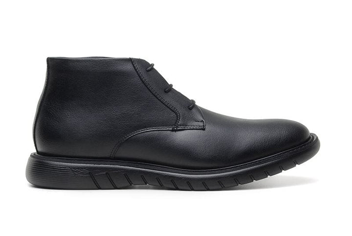 'Liam' men's wide-fit EEE vegan-leather shoe by Ahimsa - black