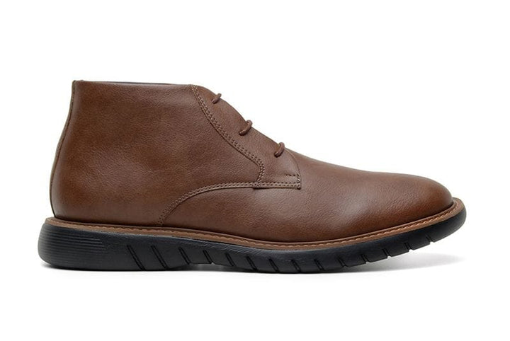 'Liam' men's wide-fit EEE vegan-leather shoe by Ahimsa - cognac