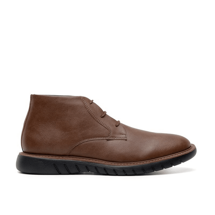 'Liam' men's wide-fit EEE vegan-leather shoe by Ahimsa - cognac