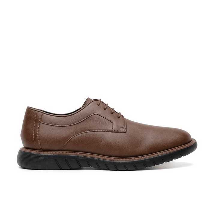 'Jack' men's wide-fit EEE vegan-leather shoe by Ahimsa - cognac