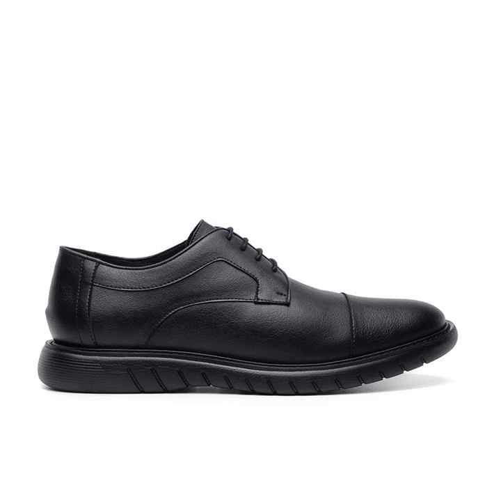 'Jack' men's wide-fit EEE vegan-leather shoe by Ahimsa - black