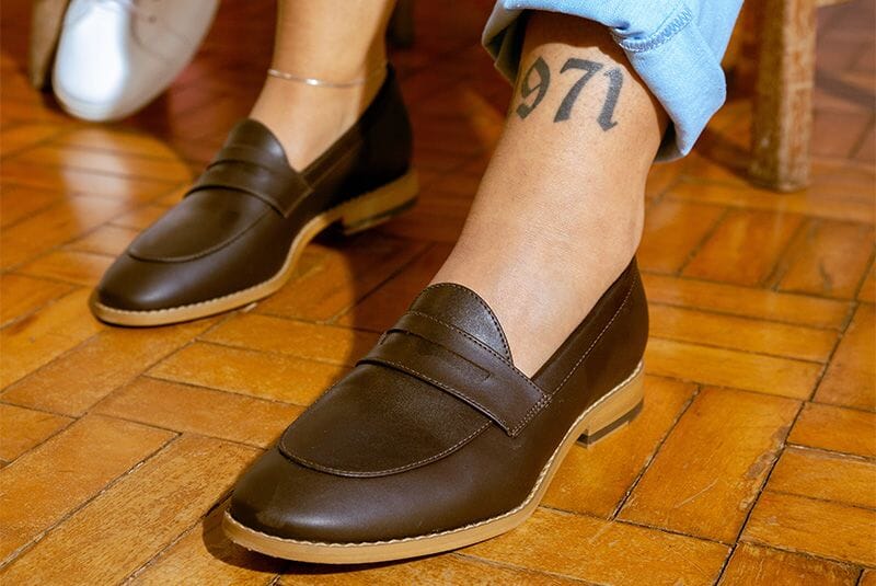 'Irene' Women's Vegan Loafers By Ahimsa - brown