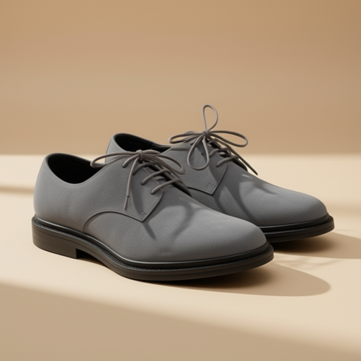 Women's suede finish oxford in light grey, size EU 37