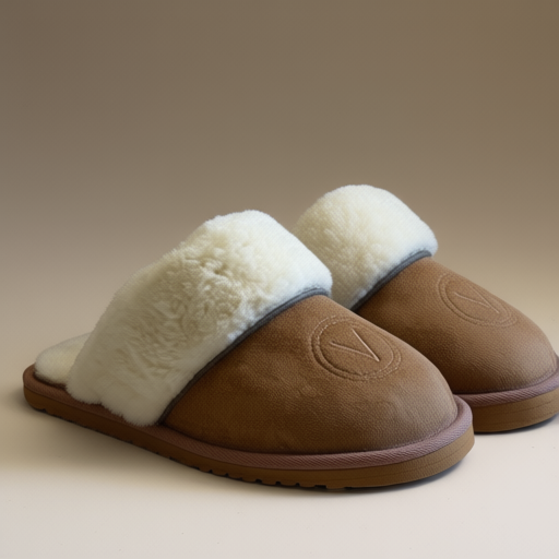 Women's fur-lined slippers, size EU 37
