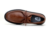 'Wallabee' matte cognac vegan low-top sneaker by King55 - Vegan Style