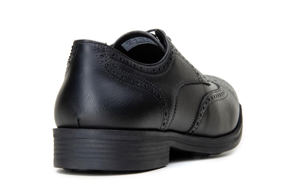 Classic wing-tip vegan leather by Vincente Verde -  black - Vegan Style