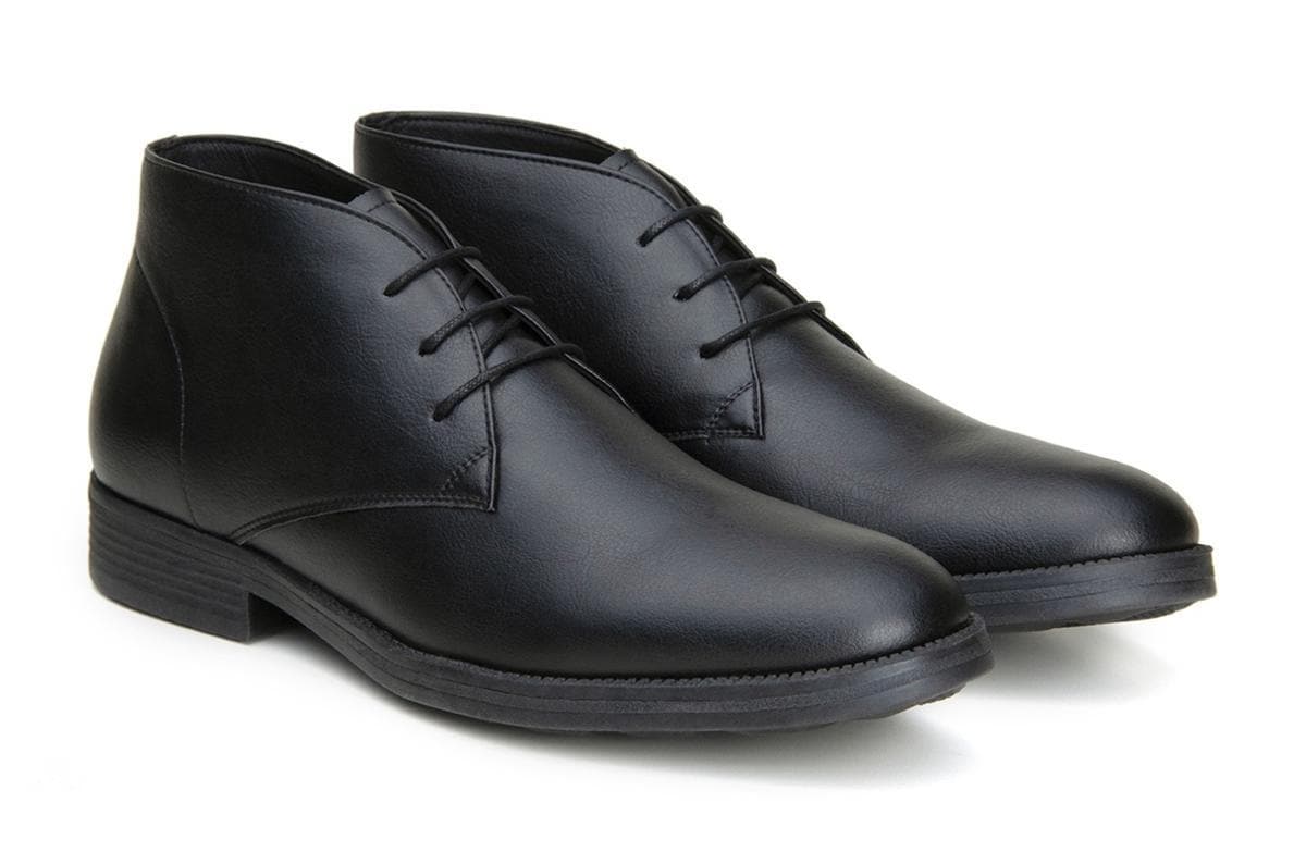 Classic vegan leather Chukka by Vincente Verde -  black - Vegan Style