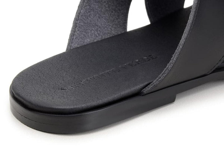 'Rimini' vegan leather men's sandal by Vincente Verde - black