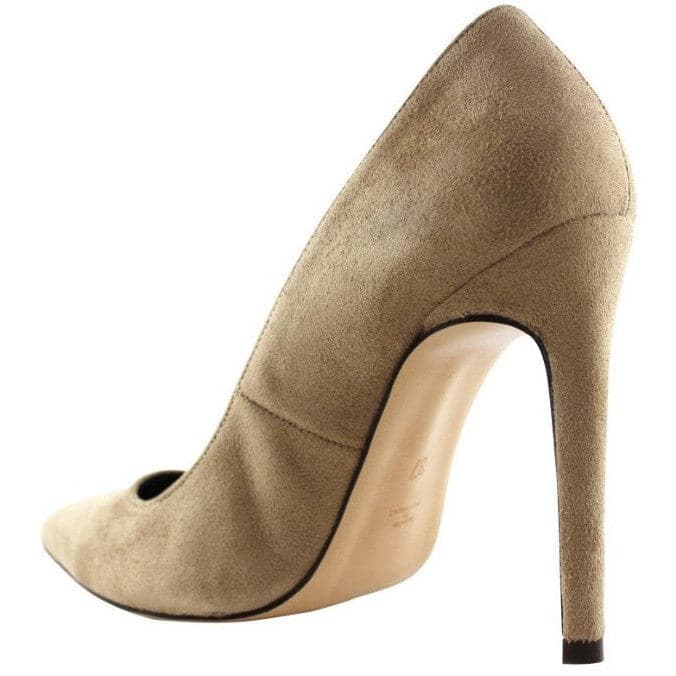 Faux-Suede 110mm High Heels (Sand) by FAIR Shoes - Vegan Style