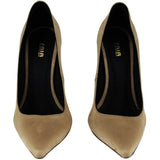 Faux-Suede 110mm High Heels (Sand) by FAIR Shoes - Vegan Style