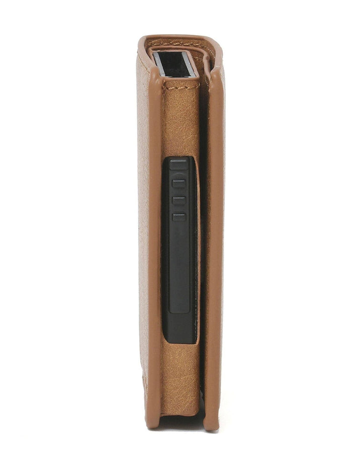 MINIMALIST UNISEX VEGAN LEATHER WALLET I TAN