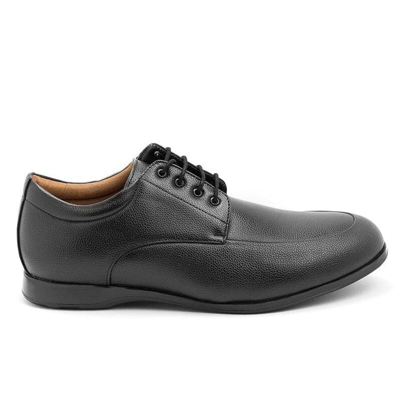 'James' men's wide-fit (EEE) vegan-leather shoe by Ahimsa - black