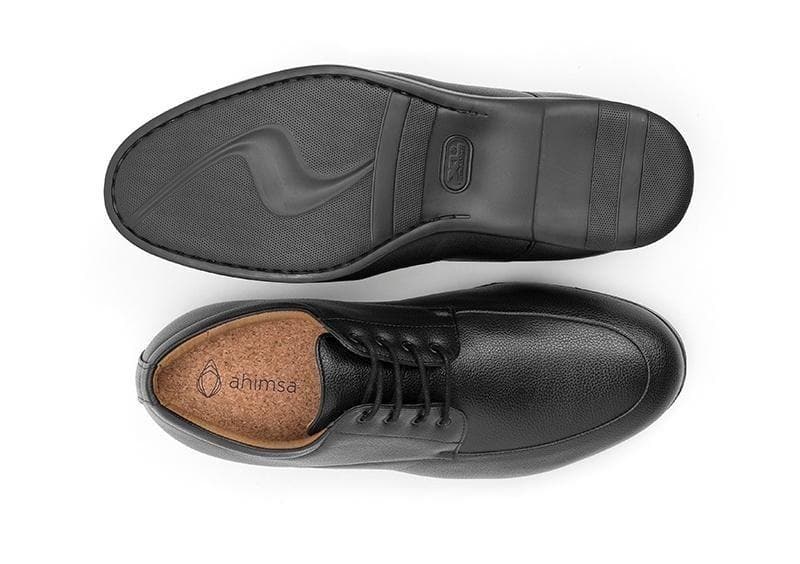 'James' men's wide-fit (EEE) vegan-leather shoe by Ahimsa - Vegan Style