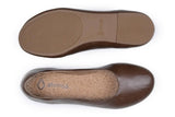 'Nelita' vegan women's flat by Ahimsa - cognac - Vegan Style