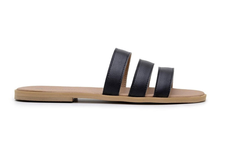 'Noemi' women's vegan sandals by Ahimsa - black - Vegan Style