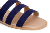 'Noemi' women's vegan sandals by Ahimsa - navy - Vegan Style