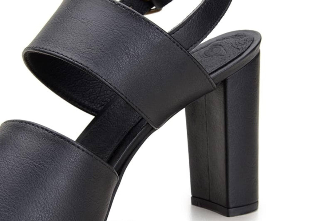 'Luciana' vegan-leather high-heel by Ahimsa Shoes - black