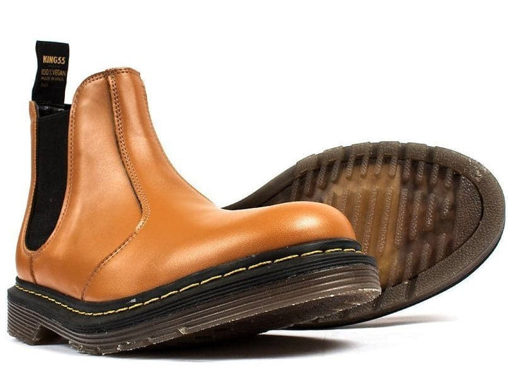 'Brick Lane' vegan Chelsea boot by King55 - brown