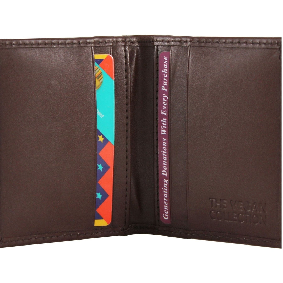 'Charlie' - Vegan Bi-Fold Wallet by The Vegan Collection  - Brown