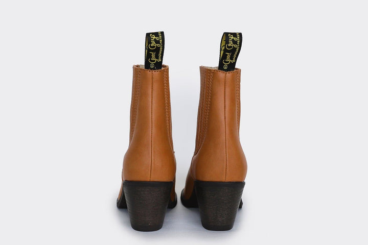 'Daisy' Vegan Ankle Boots by Good Guys Don't Wear Leather - honey