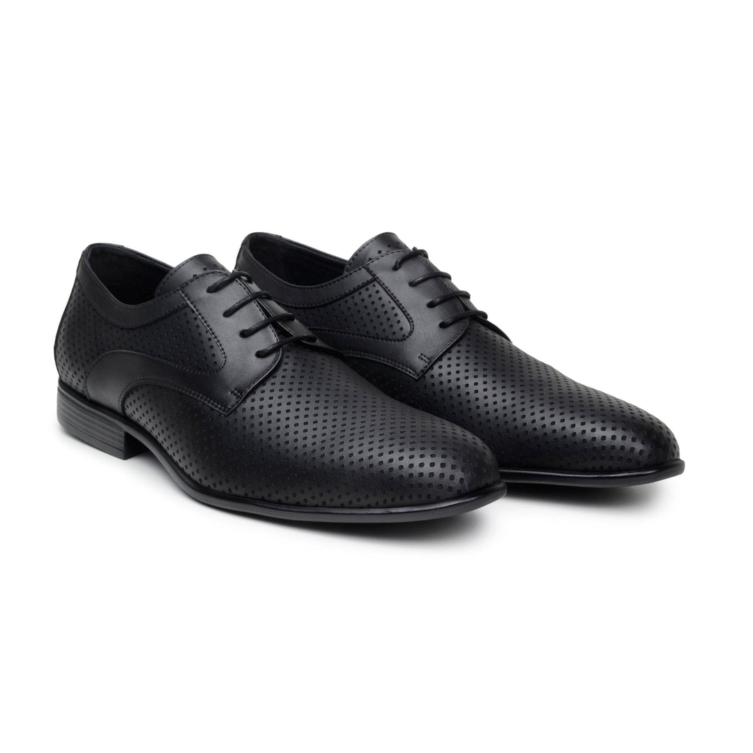 'Joshua' Men's vegan-leather Derby shoe by Zette Shoes - black