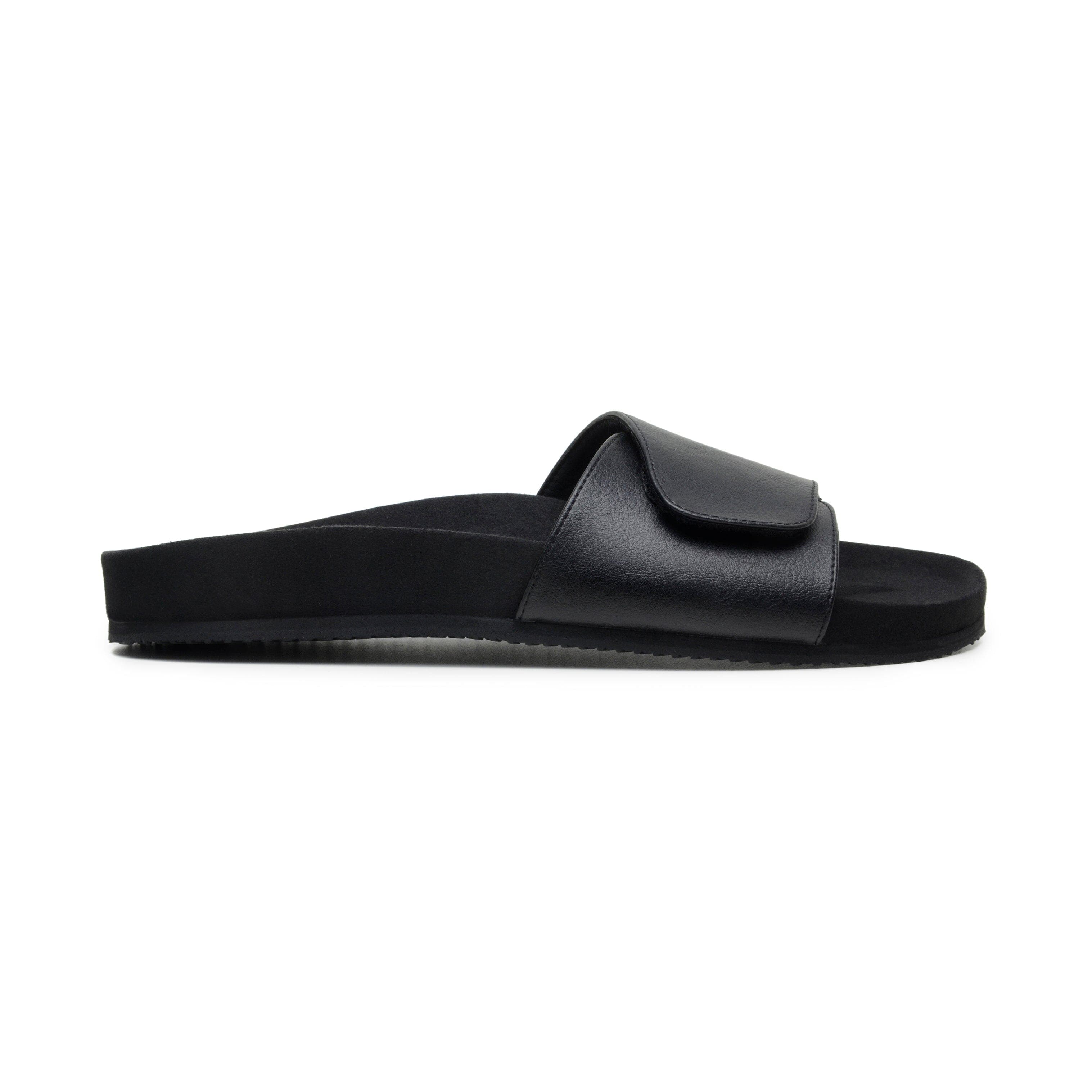 Vegan deals leather slides