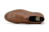 'Longwing' classic brogue in high-quality vegan leather by Brave Gentleman - tan - Vegan Style