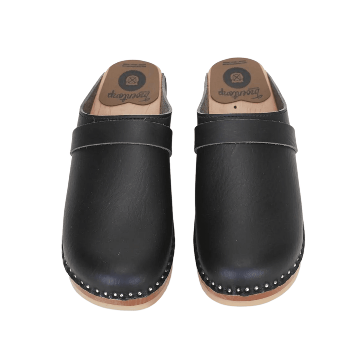 'Da Vinci' vegan leather clogs by Good Guys Don't Wear Leather - black