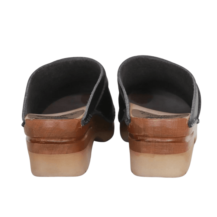 'Da Vinci' vegan leather clogs by Good Guys Don't Wear Leather - black