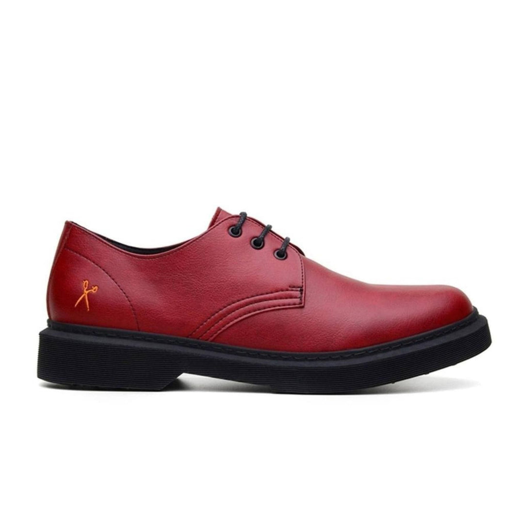 'Derby UK 2' vegan lace-up shoe by King55 - red
