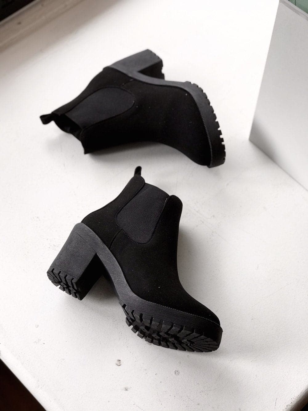 'Evie' Boots by Zette Shoes - Black Suede